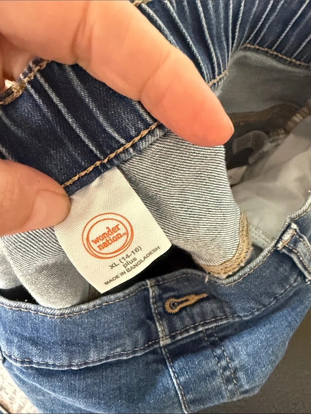 wonder nation Blue Denim Frayed Hem Jean Shorts